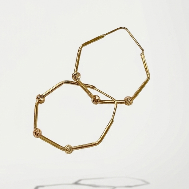 goldearrings-6-morrogold گوشواره طلا مدل اوربیت - تصویر 1